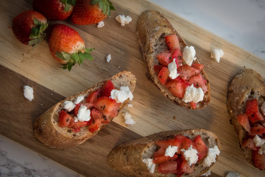 Strawberry Basil Bruschetta